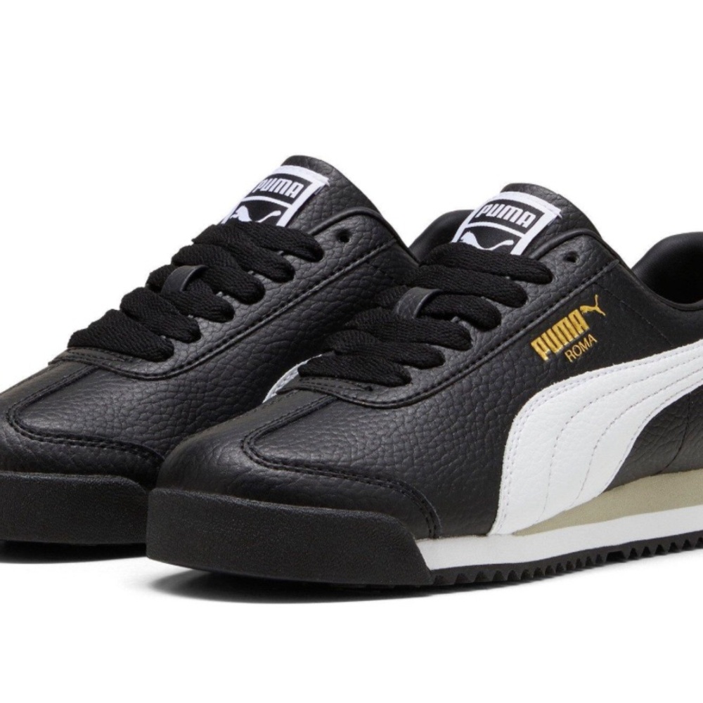 Puma Roma Black White Gold womens Sneakers